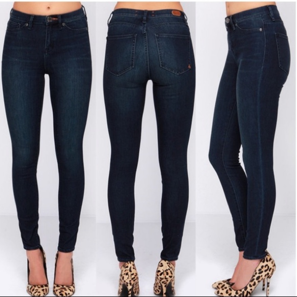 Dittos High Rise Dark Wash Blue Skinny Jean 25